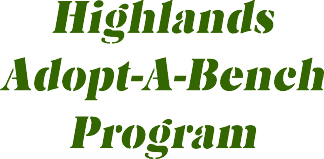 Highlands Adopt-A-Bench Program
