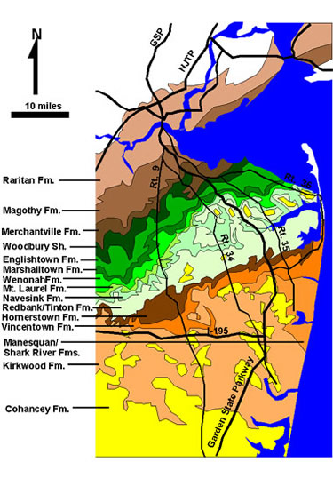 Geologic map of the Coastal Plain of New Jersey and Staten Island